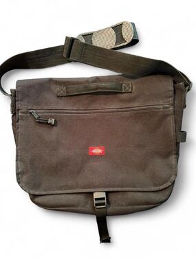 YAK PAK x DICKIES canvas solid black messenger bag. Y2K. Excellent condition!